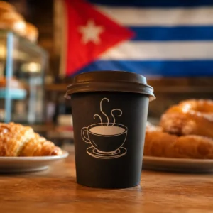 Cuban coffee detail for Azucar Cuban Bakery
